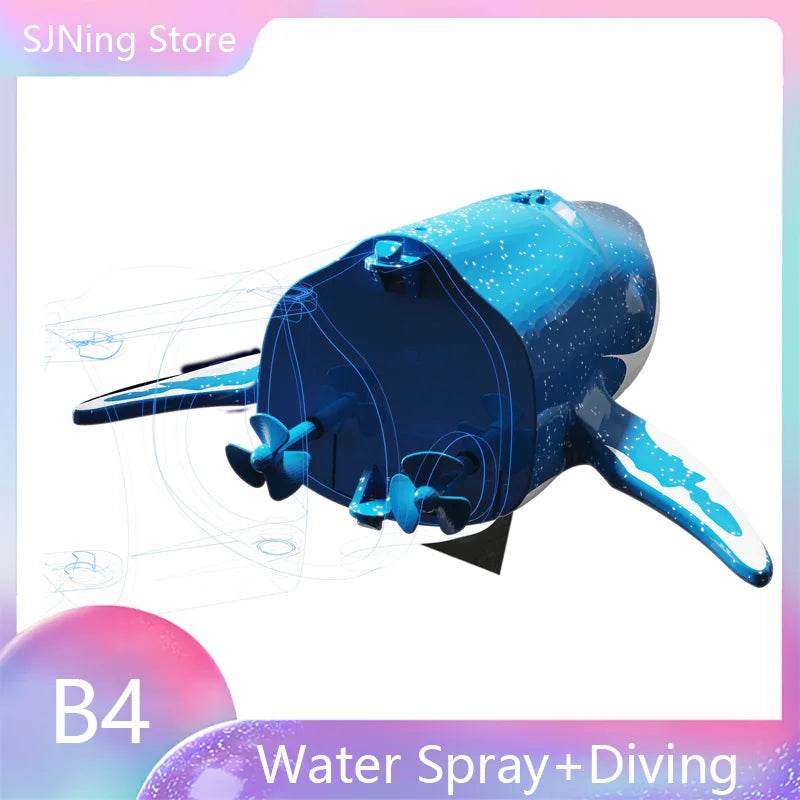 Funny Remote Control Whale Toy with Water Spray Feature for Kids and Animal Lovers - ToylandEU