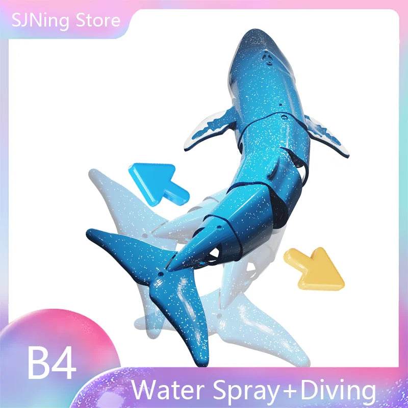 Funny Remote Control Whale Toy with Water Spray Feature for Kids and Animal Lovers - ToylandEU