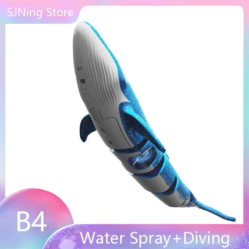 Funny Remote Control Whale Toy with Water Spray Feature for Kids and Animal Lovers - ToylandEU
