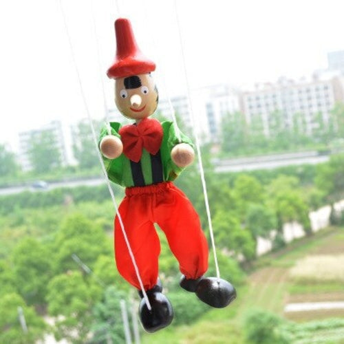 Colorful Pull String Puppet Clown Wooden Marionette AliExpress Toyland EU