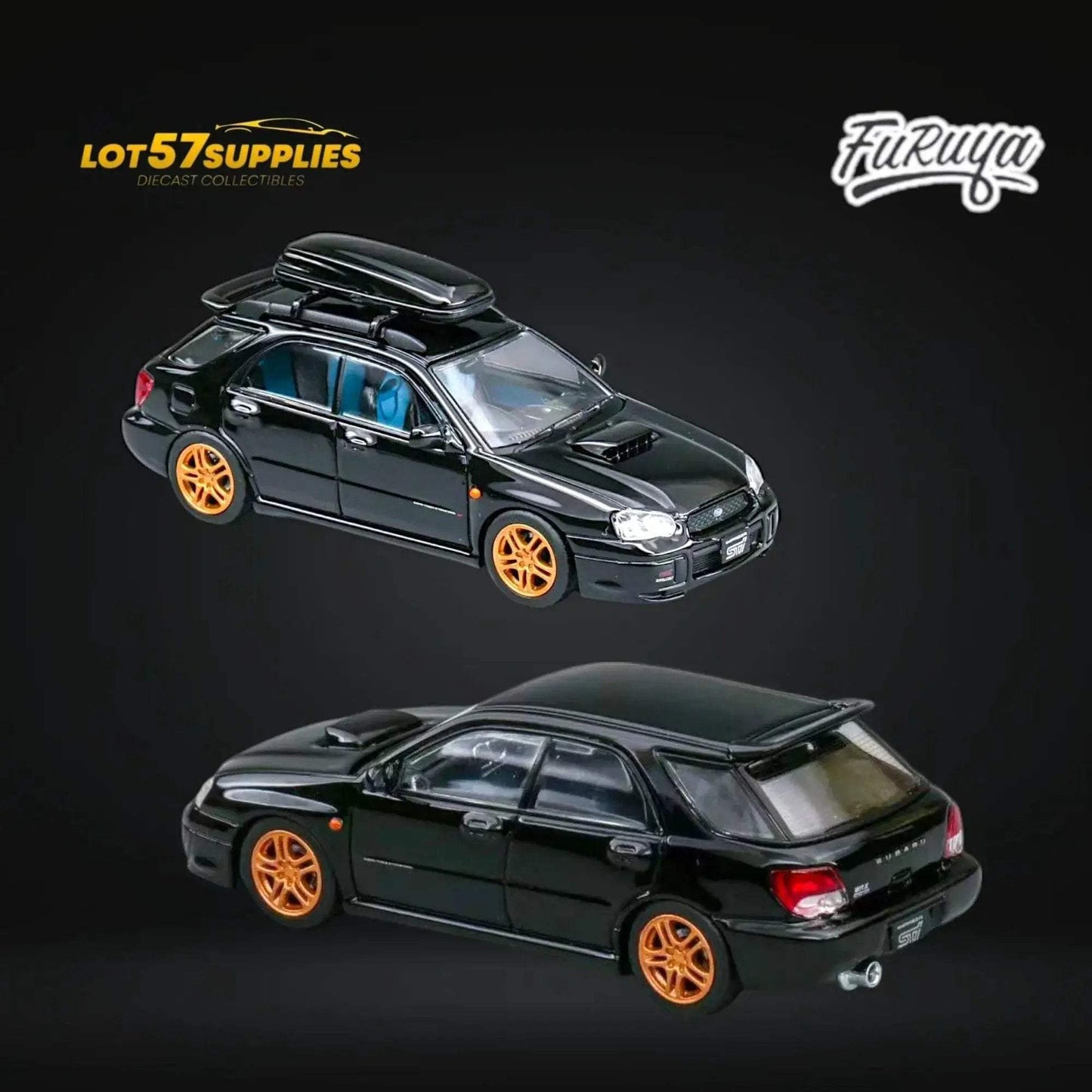 Furuya Subaru Impreza STi GD 8th Gen WAGON in Black 1:64 - ToylandEU