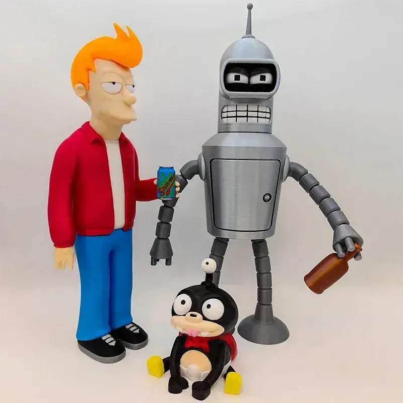 Futurama Fry and Bender 3D Printed Action Figures In Stock - ToylandEU
