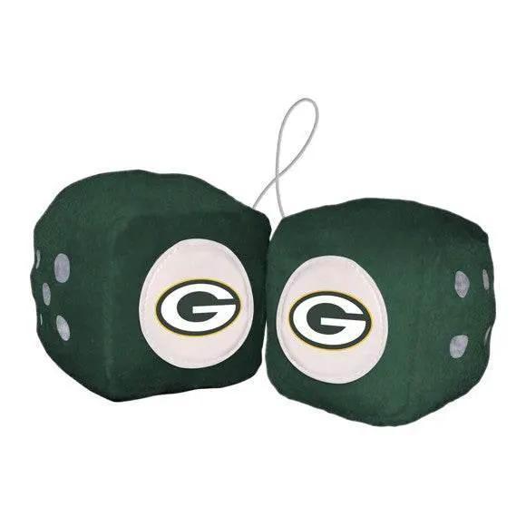  Green Bay Packers Fuzzy Dice Plush Car Accessory Kit -  ToylandEU™