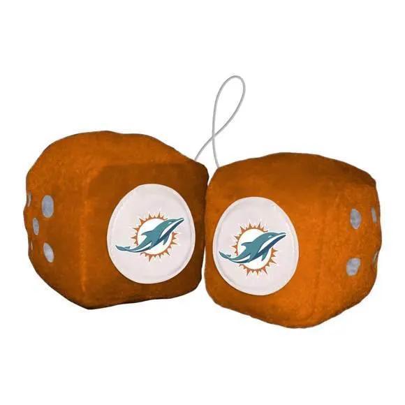  Miami Dolphins Fuzzy Dice Embroidered Patch With Team Logo -  ToylandEU™
