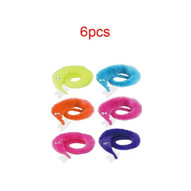 Fuzzy Magic Worm Toy On Invisible String Beginner Friendly - ToylandEU