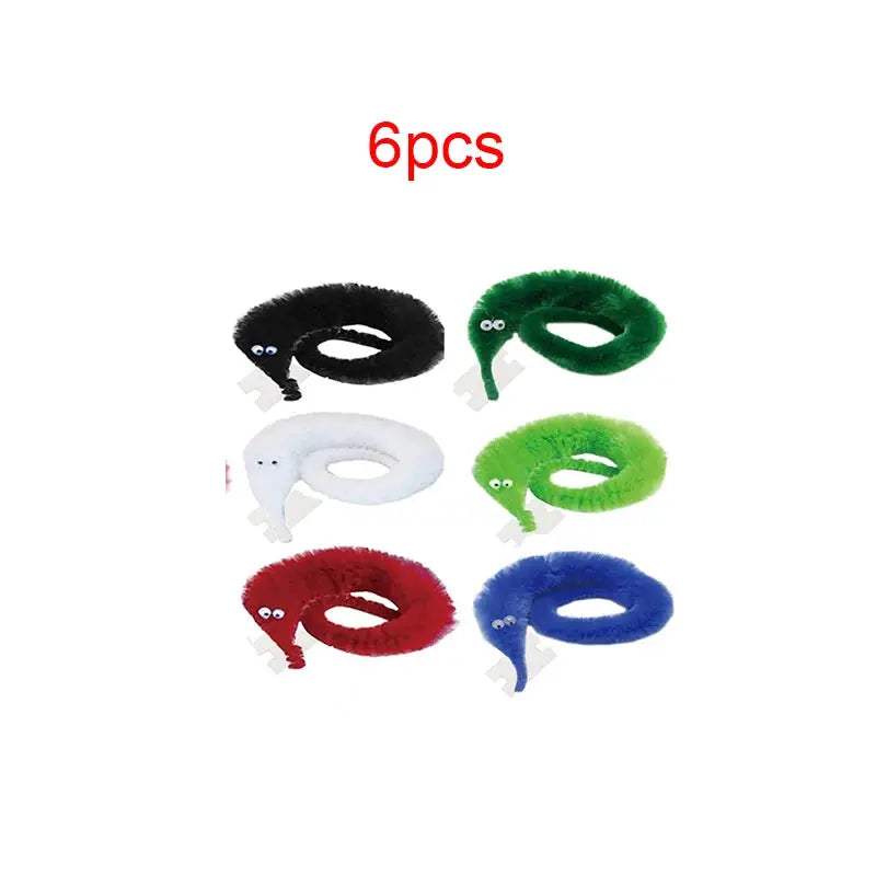 Fuzzy Magic Worm Toy On Invisible String Beginner Friendly - ToylandEU