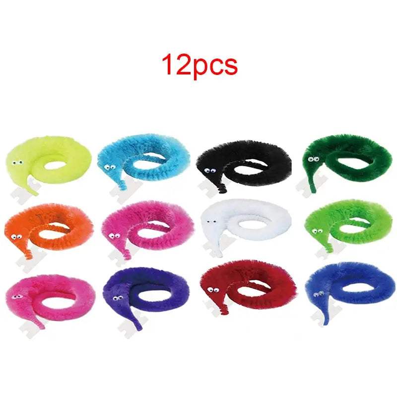 Fuzzy Magic Worm Toy On Invisible String Beginner Friendly - ToylandEU