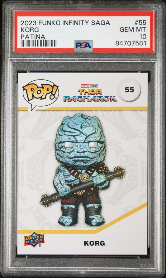 Funko Pop Marvel Korg Patina PSA 10 Collectible Figure