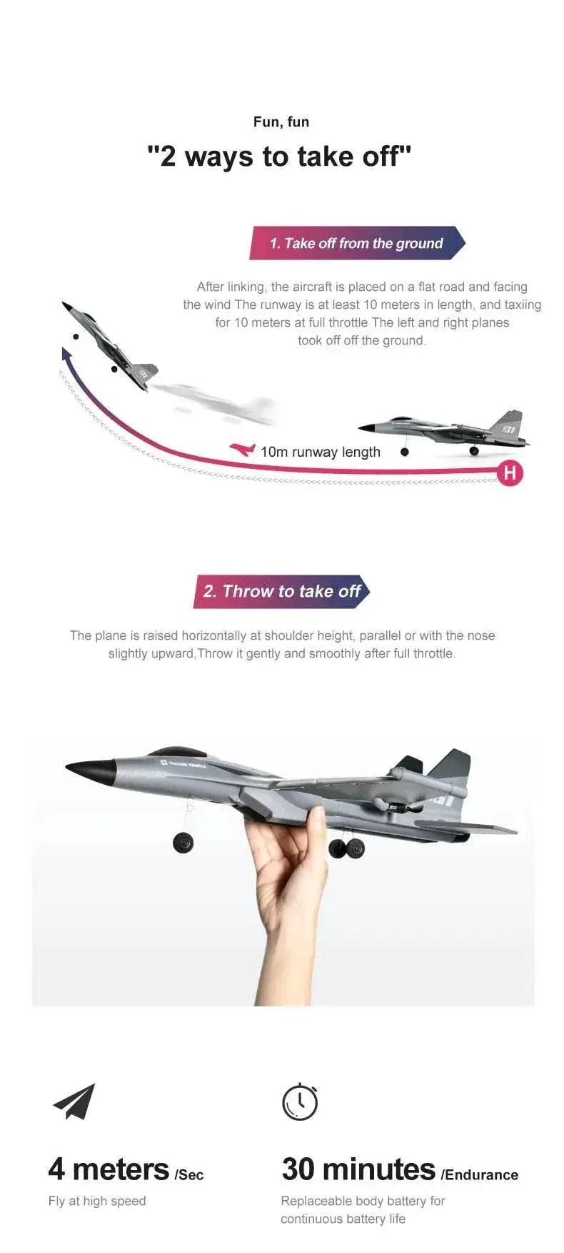  G1 Drone Glider Beginner RC Aircraft Foam Outdoor Plane -  ToylandEU™