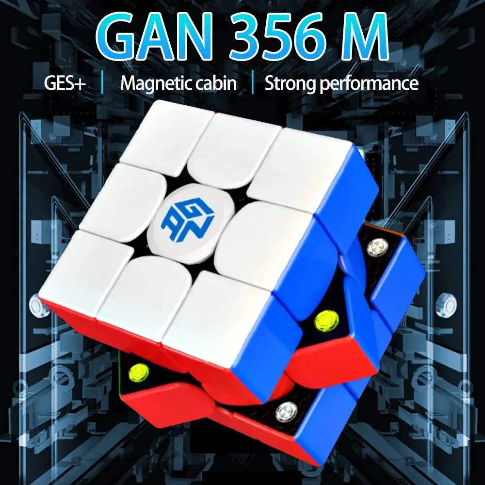 GAN 356 M 3x3x3 Magnetic Magic Speed Cube Stickerless Gan 356M Professional Fidget Toys GAN 356 M Lite Cubo Magico Puzzle - ToylandEU