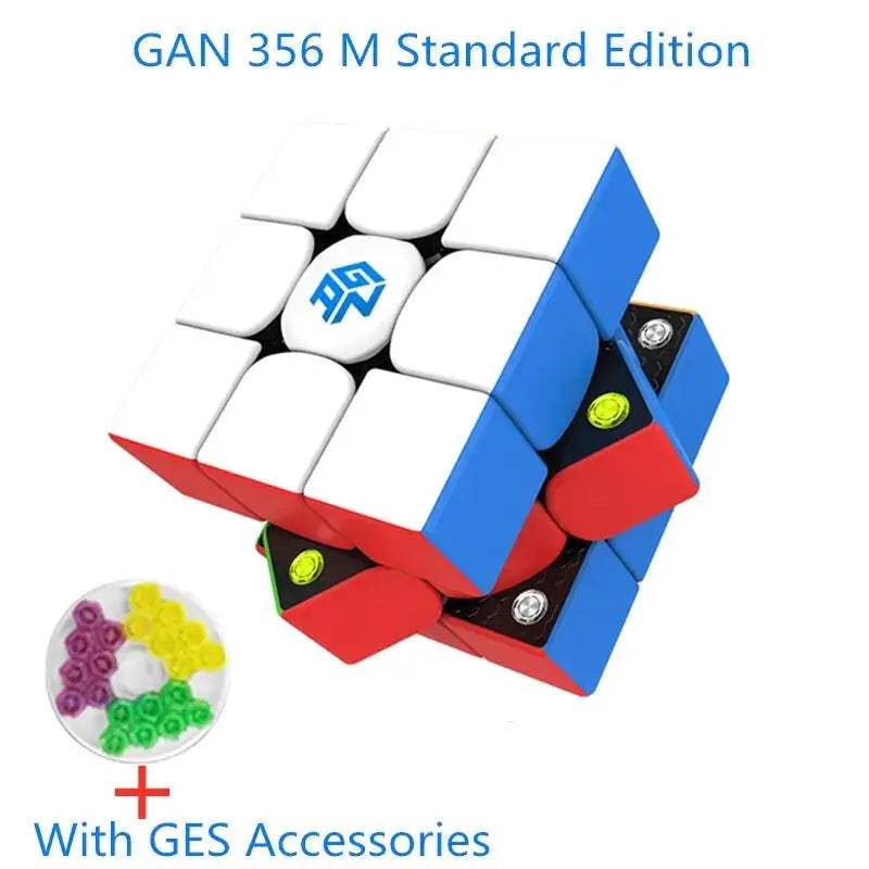 GAN 356 M 3x3x3 Magnetic Magic Speed Cube Stickerless Gan 356M Professional Fidget Toys GAN 356 M Lite Cubo Magico Puzzle - ToylandEU
