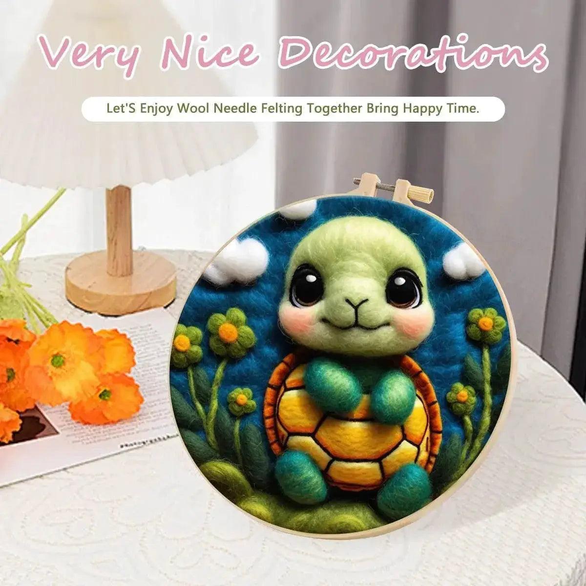  GATYZTORY DIY Wool Painting Kit With Frame Felting Needles Handmade Picture Kit Hot Air Balloon For Home Decors Crafts Gift ﻿ -  ToylandEU™