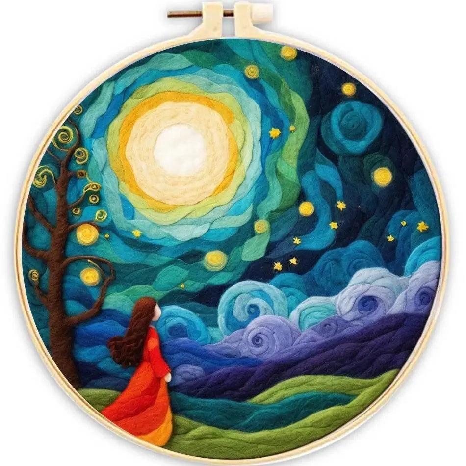  GATYZTORY DIY Wool Painting Kit With Frame Felting Needles Handmade Picture Kit Hot Air Balloon For Home Decors Crafts Gift ﻿ -  ToylandEU™