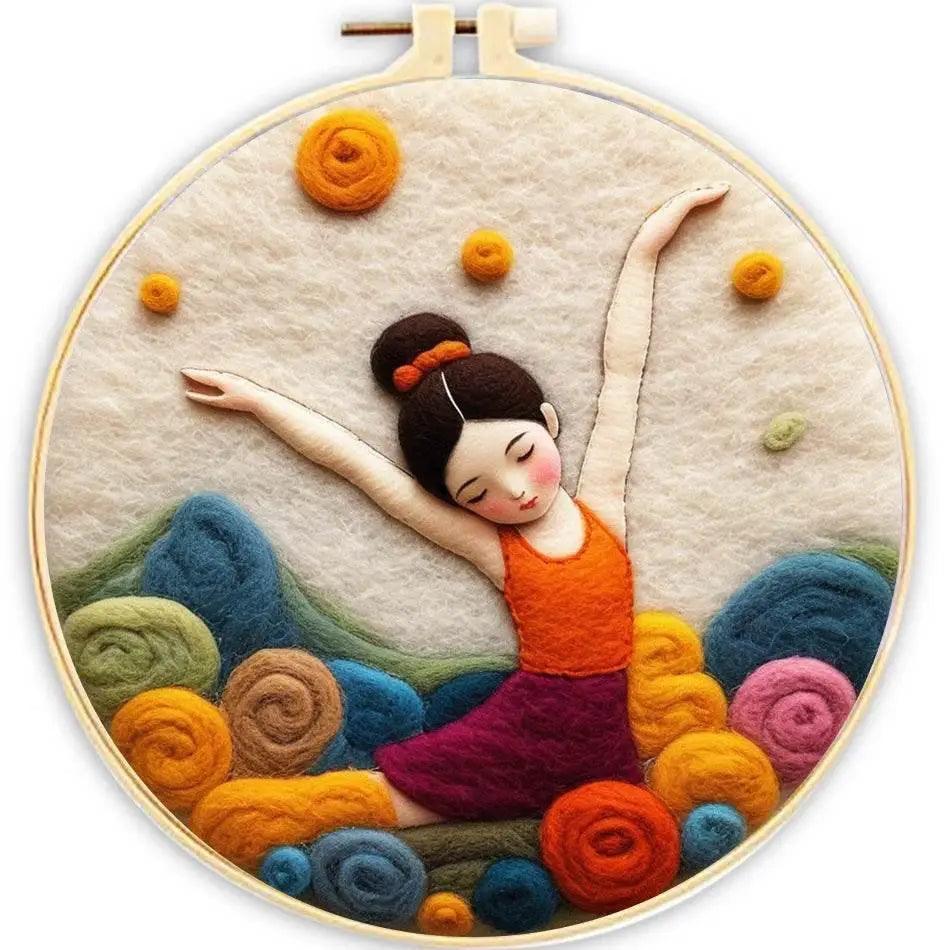  GATYZTORY DIY Wool Painting Kit With Frame Felting Needles Handmade Picture Kit Hot Air Balloon For Home Decors Crafts Gift ﻿ -  ToylandEU™