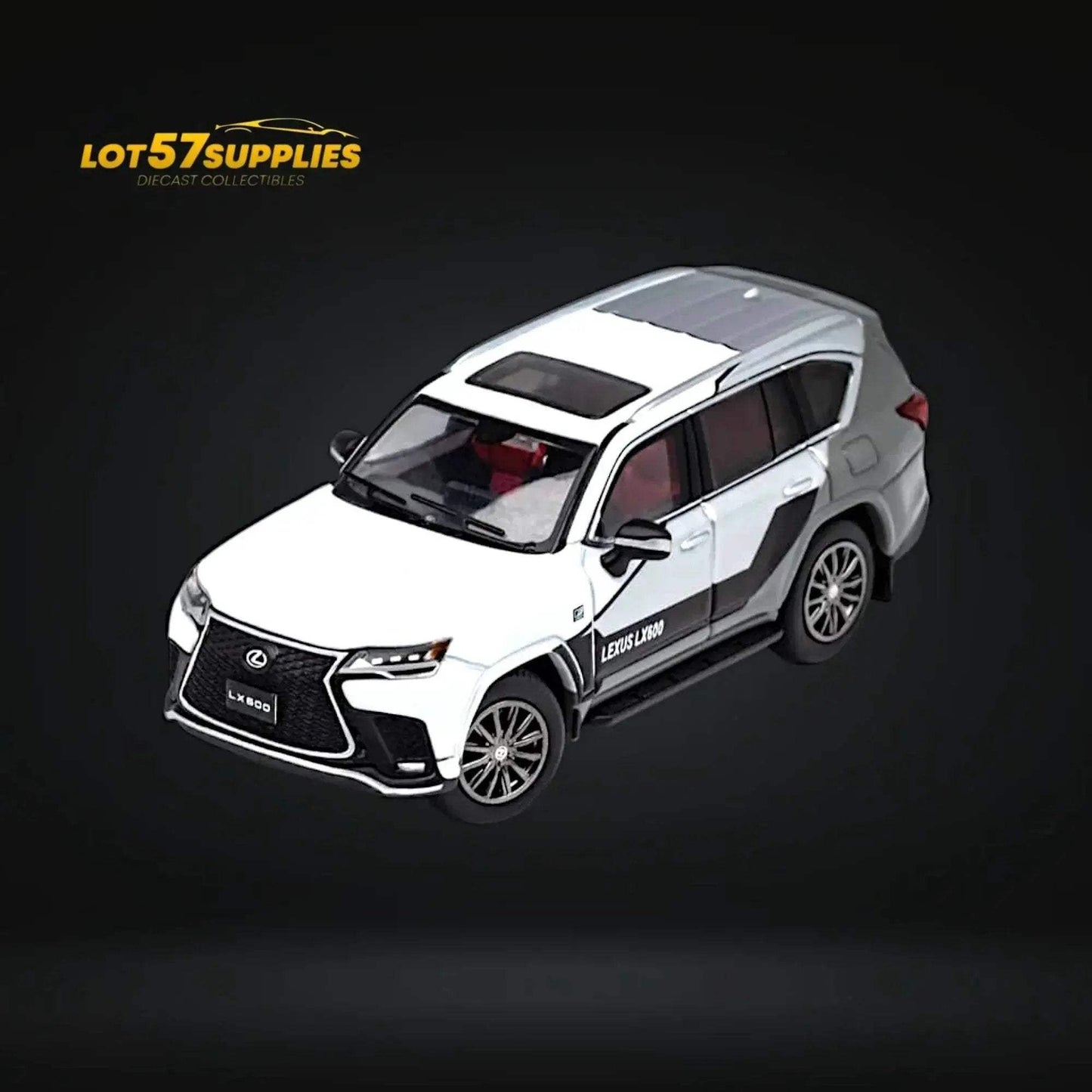 GCD Lexus LX600 Sport White & Gray Sport w/ Active Suspension 1:64 - ToylandEU