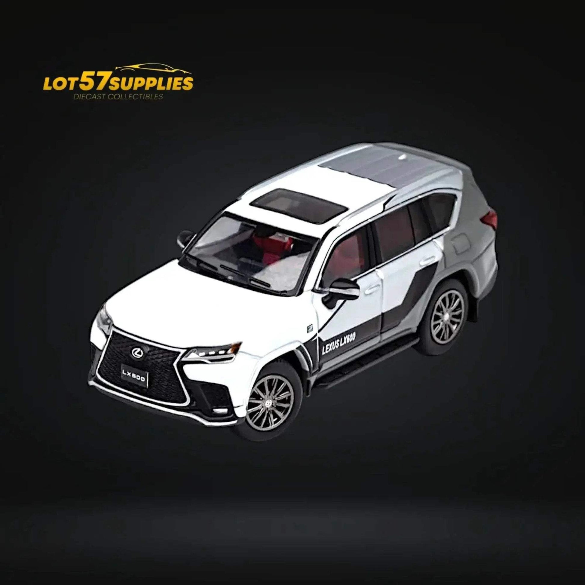 GCD Lexus LX600 Sport White & Gray Sport w/ Active Suspension 1:64 - ToylandEU