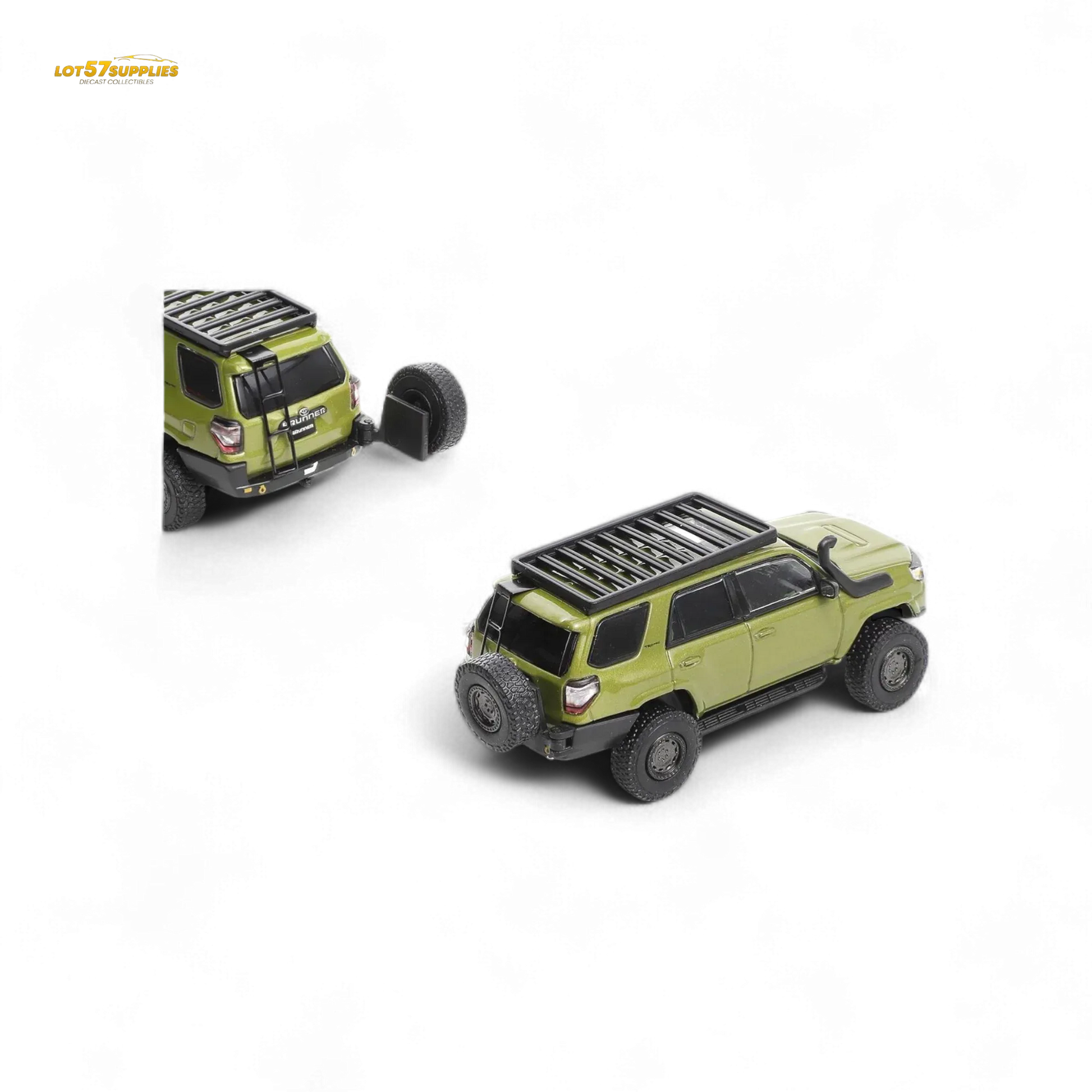 GCD Toyota Super Overlord Light Modified Version 4 Runner - Olive Green 1:64 - ToylandEU