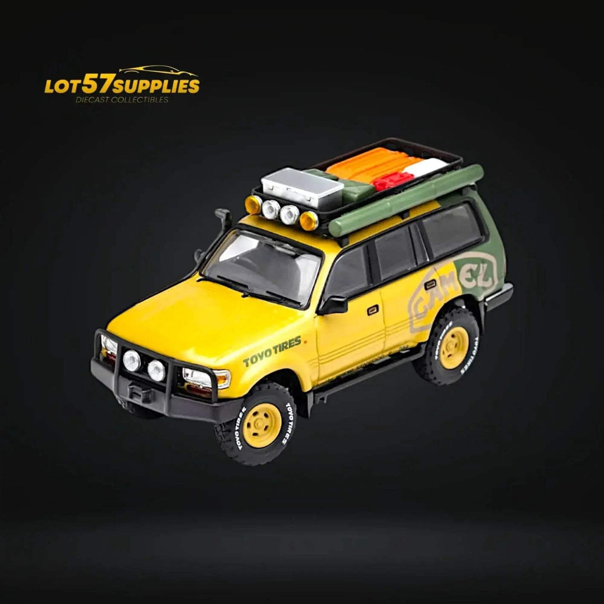 GCD Toyota Land Cruiser LC80 Camel Cup Version With Accessories 1:64 - ToylandEU