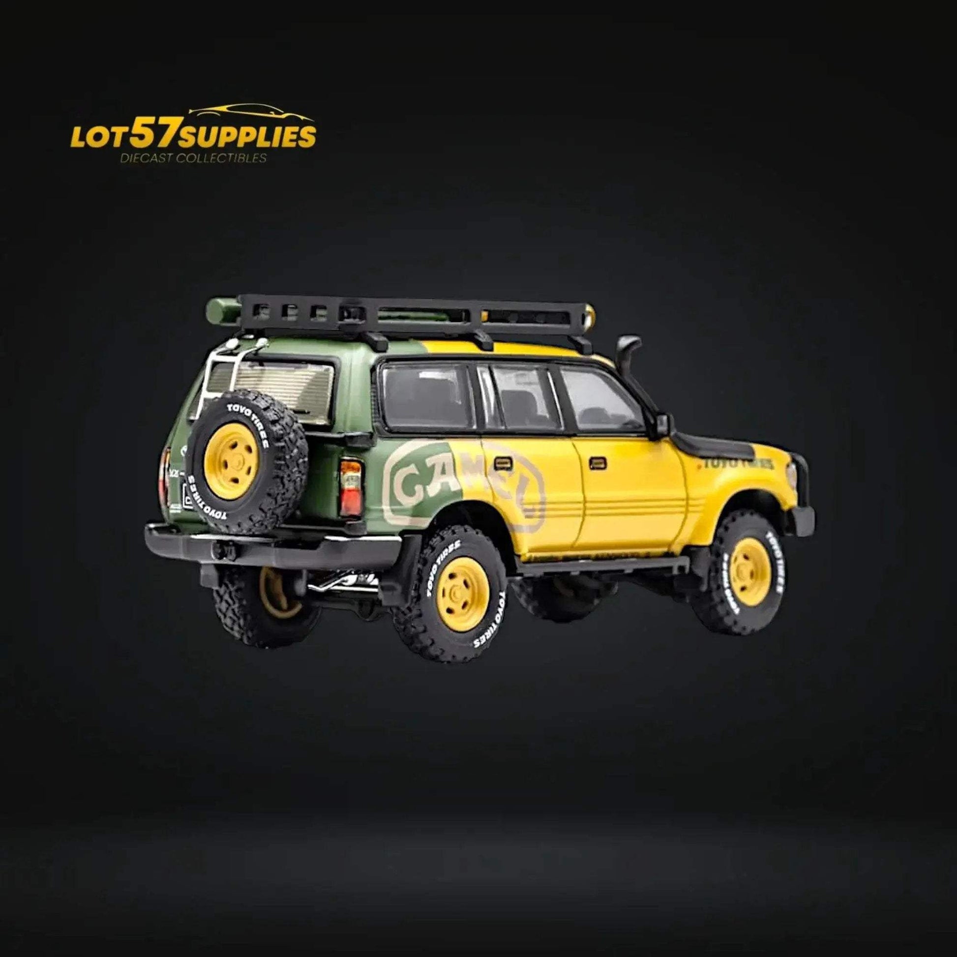 GCD Toyota Land Cruiser LC80 Camel Cup Version With Accessories 1:64 - ToylandEU