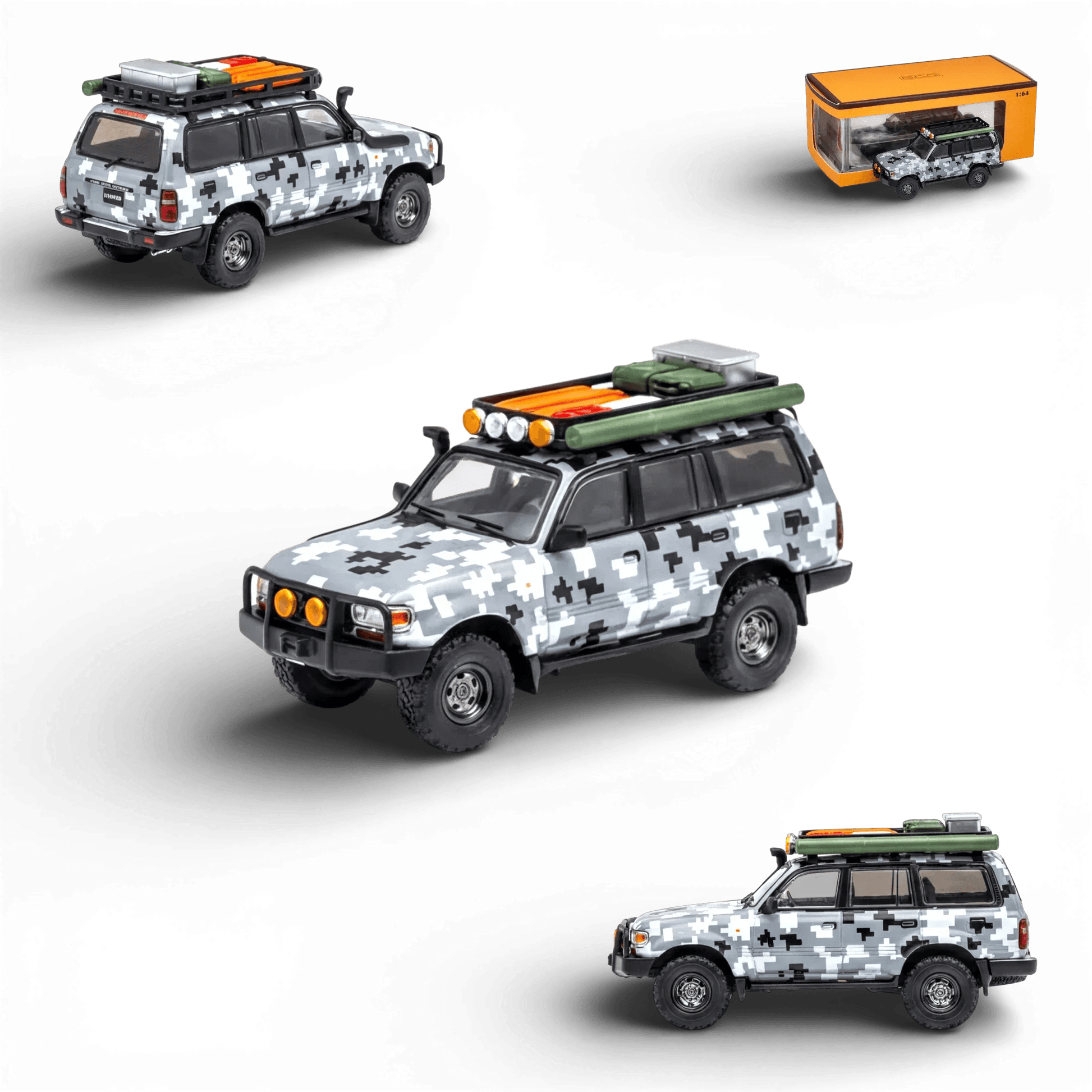 GCD Toyota Land Cruiser LC80 Digital Camouflage - Accessories Included 1:64 - ToylandEU