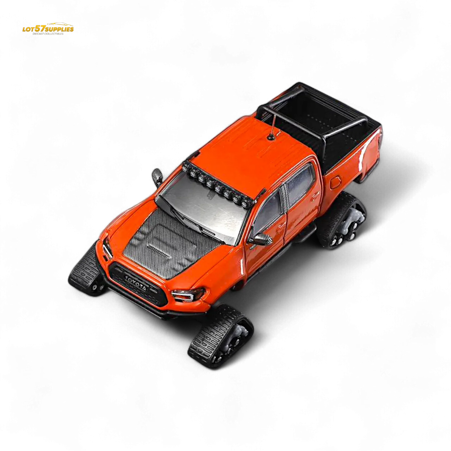 GCD Toyota TACOMA in Orange Red & 3PMSF Tires 1:64 - ToylandEU