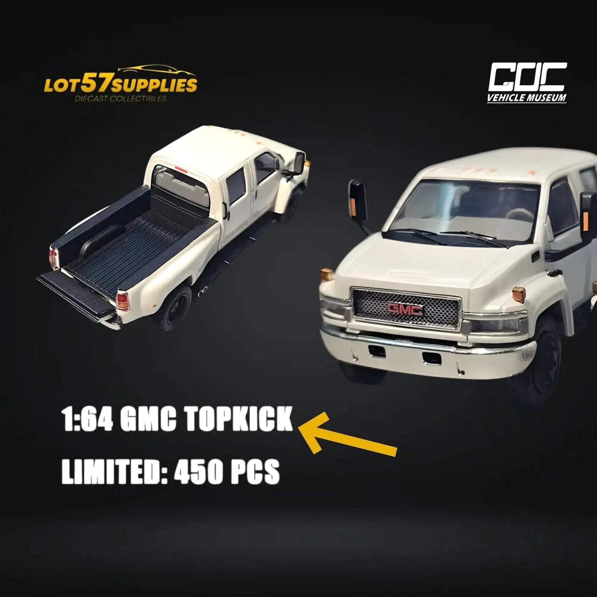 GOC GMC TOPKICK Pickup White 1:64 - Limited to 450 Pcs - ToylandEU