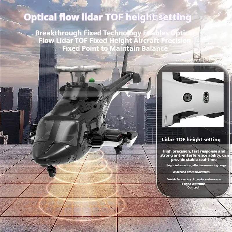 Flying Wolf Helicopter F02S Remote Control Model Aircraft Automatic Return GPS Intelligent Satellite Positioning Model Helicopte - ToylandEU
