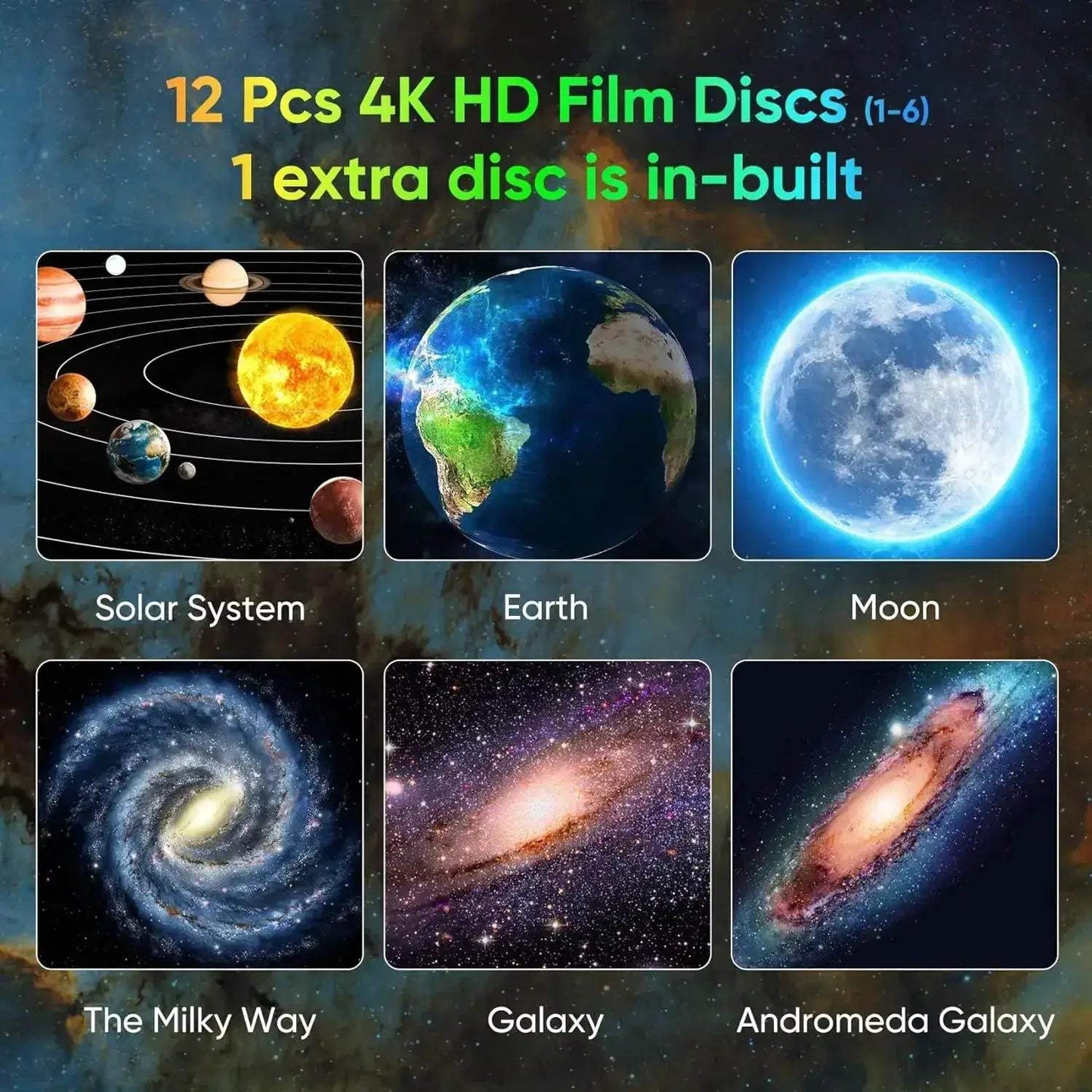 Galaxy Projector Night Light 12-In-1 Cosmic Sky Show - ToylandEU