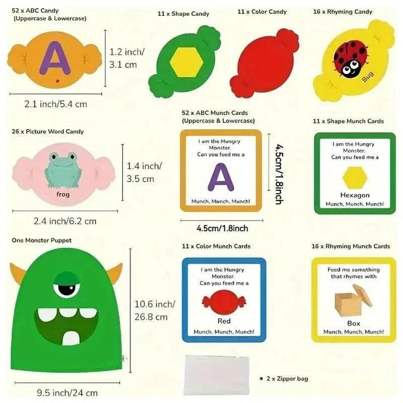  Alphabet Monster Matching Game Fun Letter Recognition Toy for Youngsters 3 Plus Classroom Home Learning Christmas Gift -  ToylandEU™