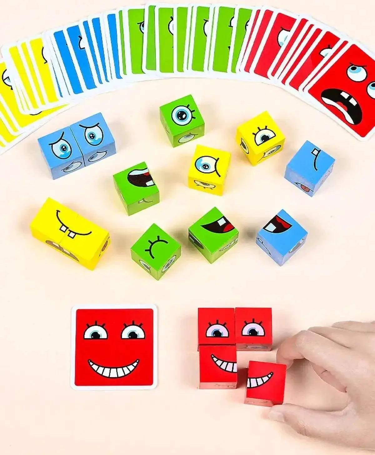  Kids Emotions Cube Game Wooden Montessori Toy -  ToylandEU™