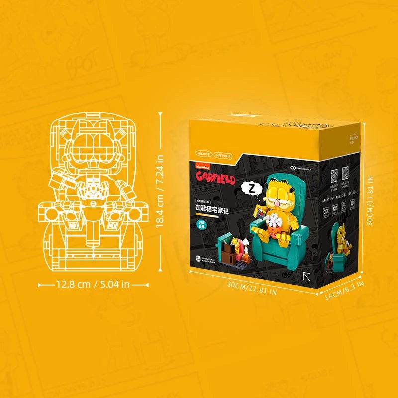 Garfield Building Blocks Sofa Set With Mini Figures Model - ToylandEU