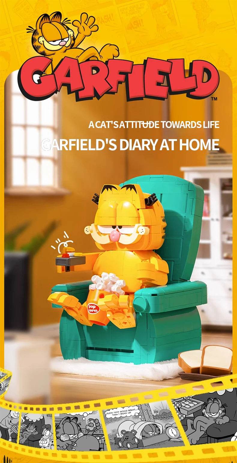 Garfield Building Blocks Sofa Set With Mini Figures Model - ToylandEU