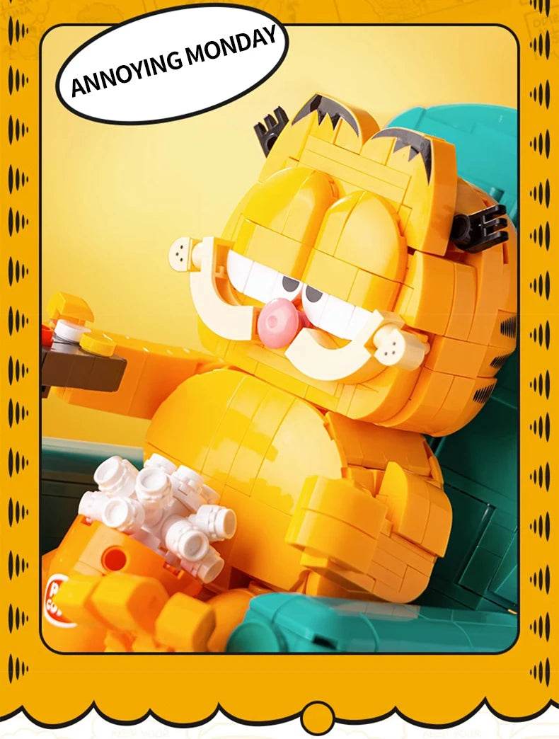 Garfield Building Blocks Sofa Set With Mini Figures Model - ToylandEU