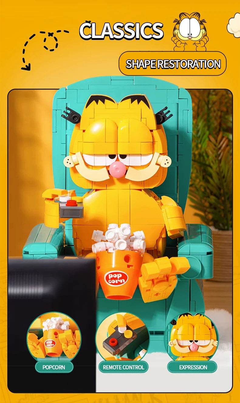 Garfield Building Blocks Sofa Set With Mini Figures Model - ToylandEU