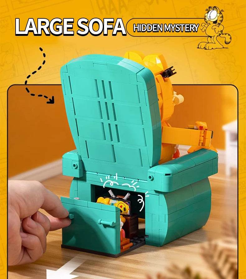 Garfield Building Blocks Sofa Set With Mini Figures Model - ToylandEU