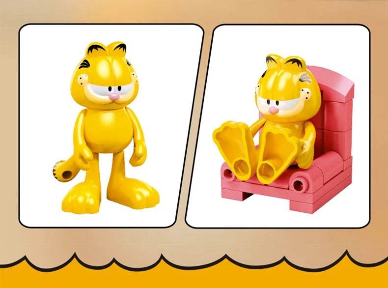 Garfield Building Blocks Sofa Set With Mini Figures Model - ToylandEU