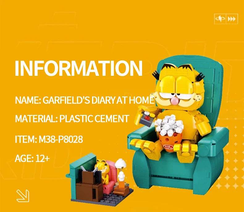 Garfield Building Blocks Sofa Set With Mini Figures Model - ToylandEU