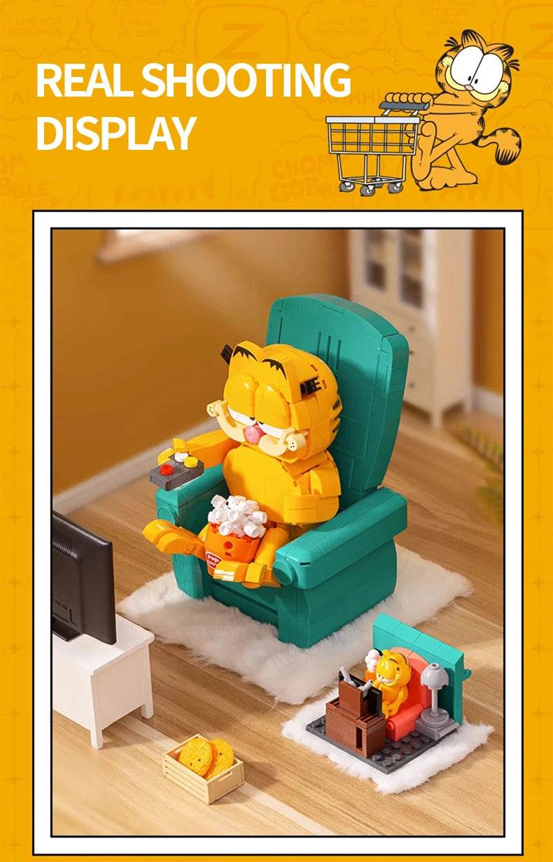 Garfield Building Blocks Sofa Set With Mini Figures Model - ToylandEU