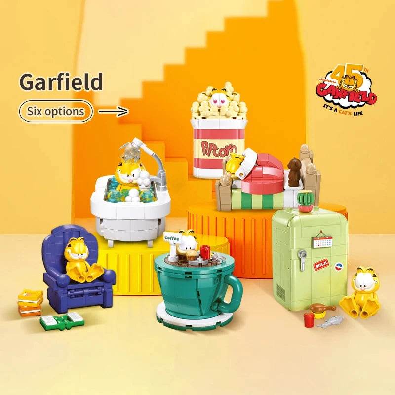 Garfield Life Theme Building Blocks Anime Figure Set For Kids - ToylandEU