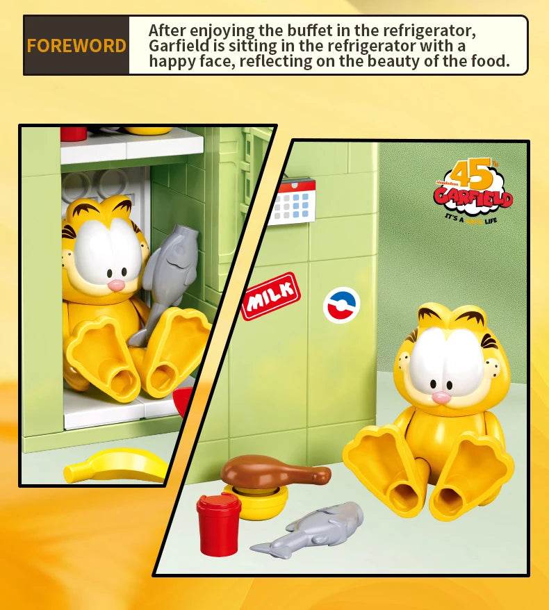 Garfield Life Theme Building Blocks Anime Figure Set For Kids - ToylandEU