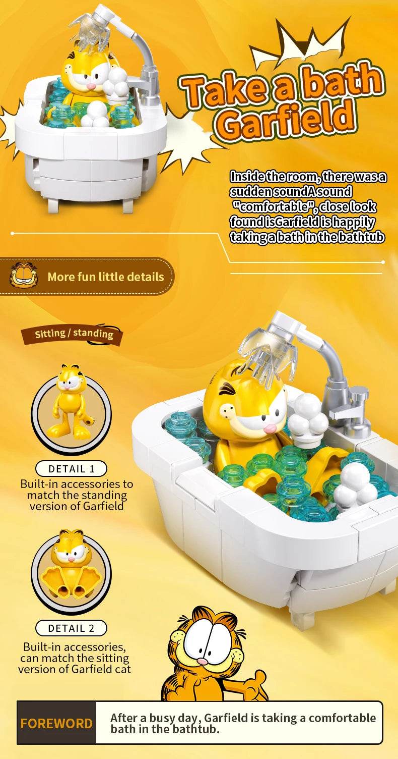 Garfield Life Theme Building Blocks Anime Figure Set For Kids - ToylandEU
