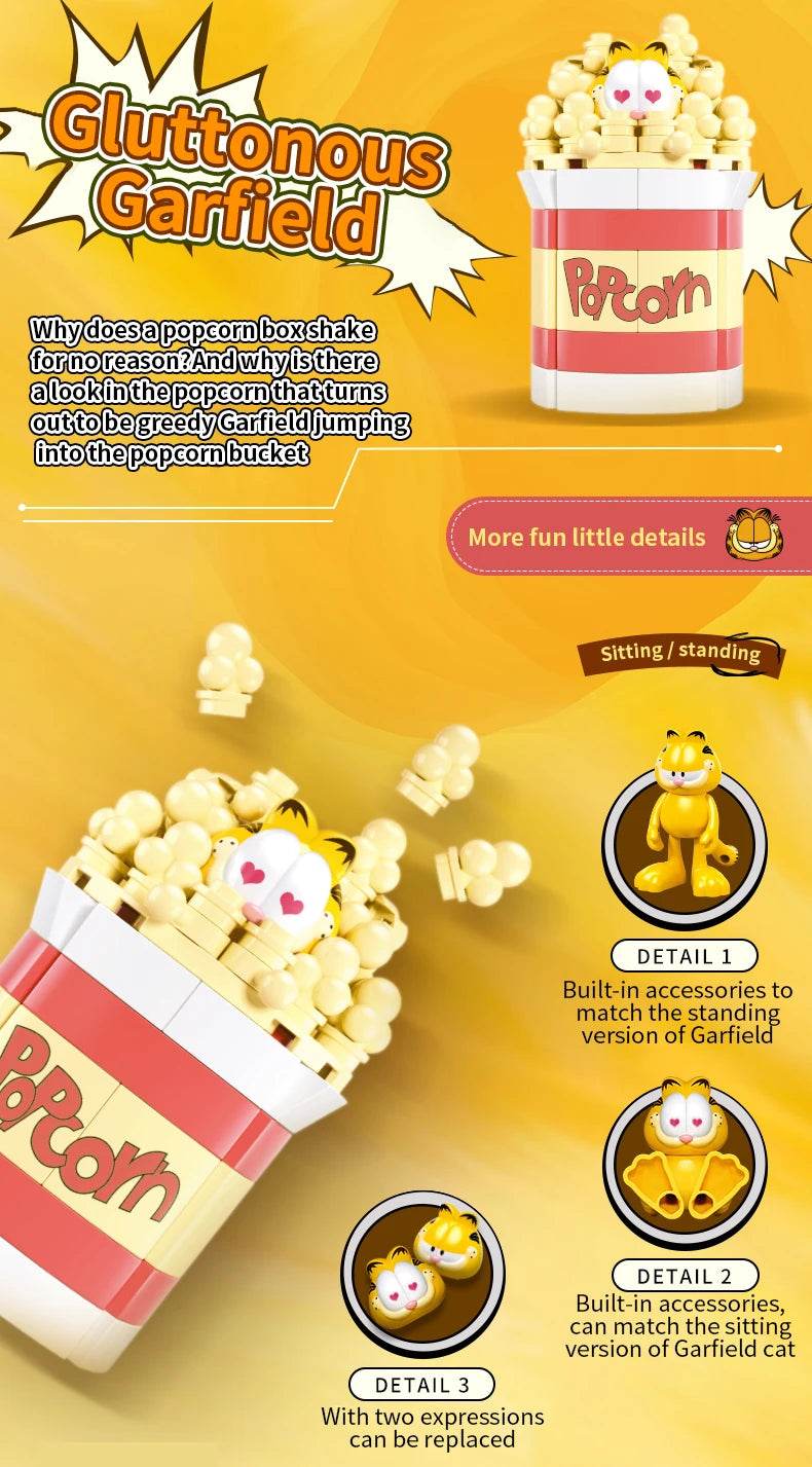 Garfield Life Theme Building Blocks Anime Figure Set For Kids - ToylandEU