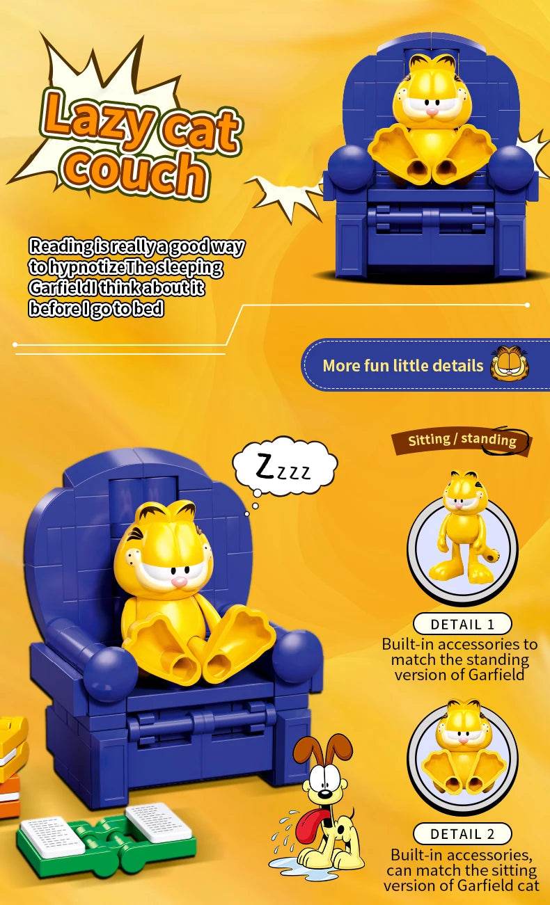 Garfield Life Theme Building Blocks Anime Figure Set For Kids - ToylandEU