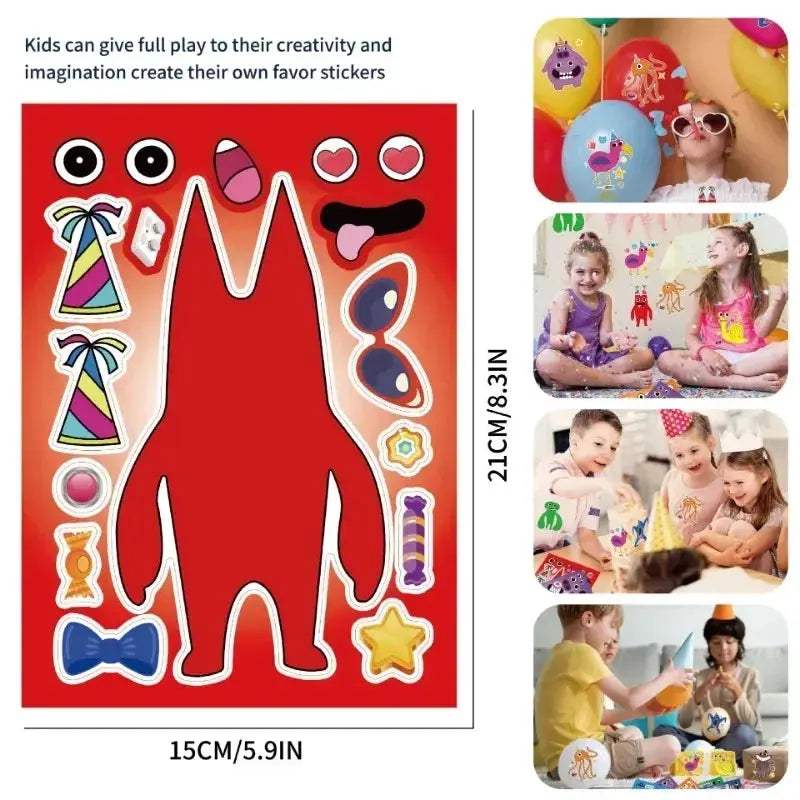 Garten Of Banban DIY Puzzle Stickers Kids Make Face Fun - ToylandEU