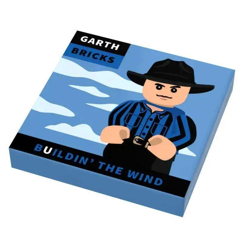 Garth Bricks Buildin' the Wind Music Album Cover (2x2 Tile) - ToylandEU