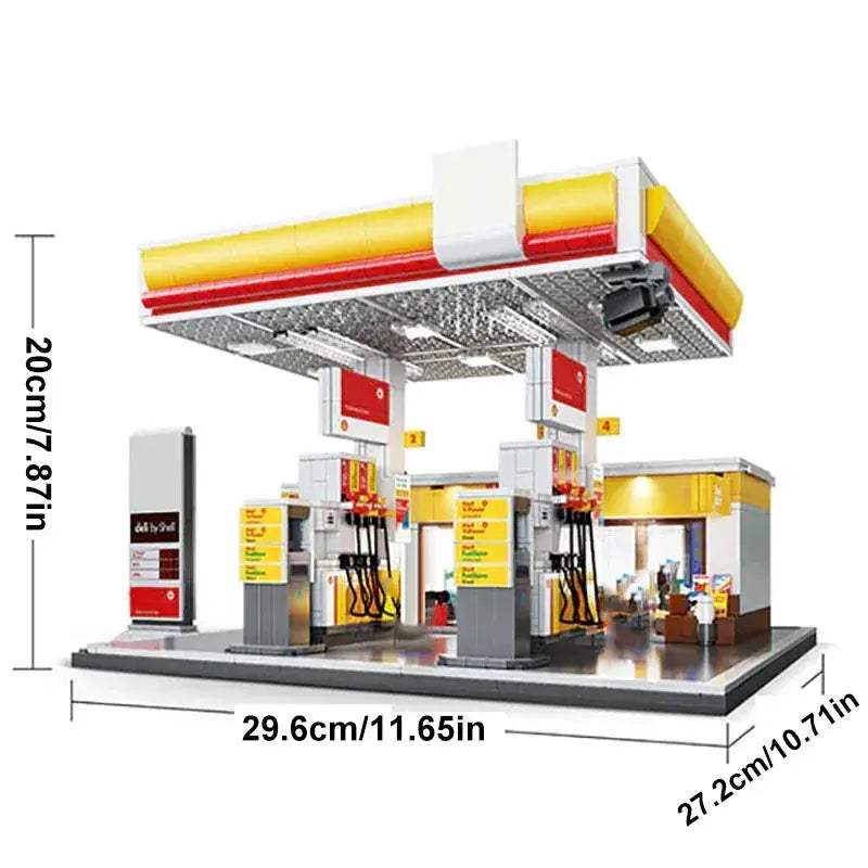 Gas Station Lego Compatible Building Blocks 1309 Piece Set - ToylandEU