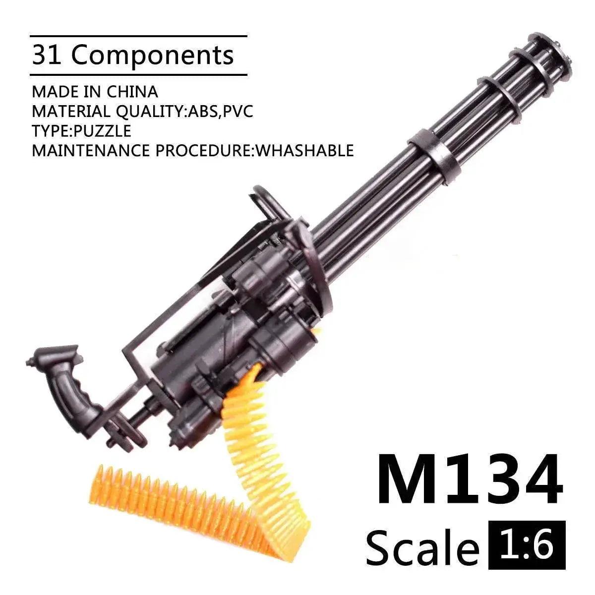  Gatling 4D Assembly Toy Gun 1:6 M134 Minigun Toy Gun -  ToylandEU™