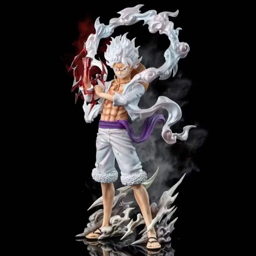 Gear 5 Monkey D. Luffy Anime Figure, One Piece Figure Nika Luffy Action Figurine PVC Statue 25 CM - ToylandEU