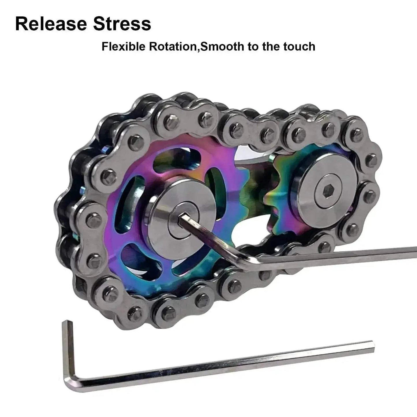 Gear Chain Gyro Fingertip Toy Metal Sprockets Spinner - ToylandEU