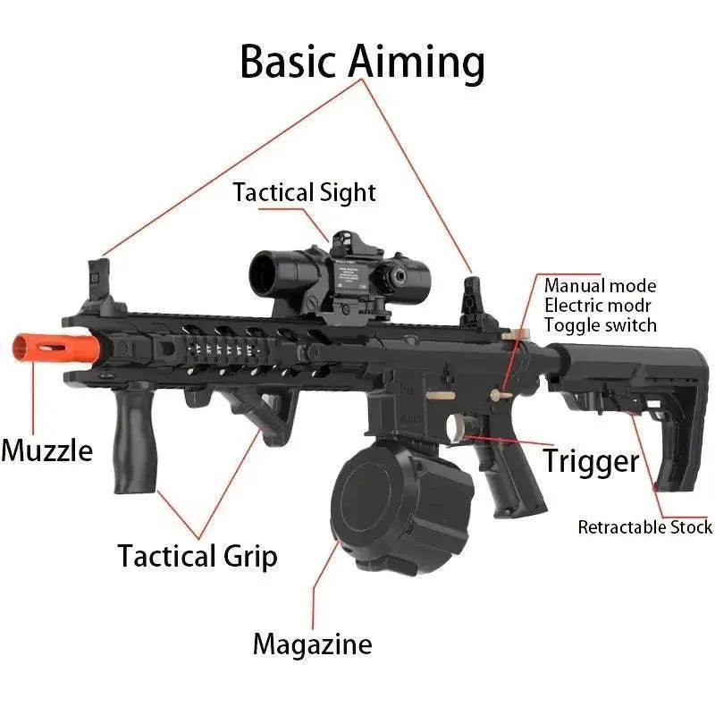  M4 Electric Gel Ball Blaster Toy Gun Dual Mode for Team Games -  ToylandEU™